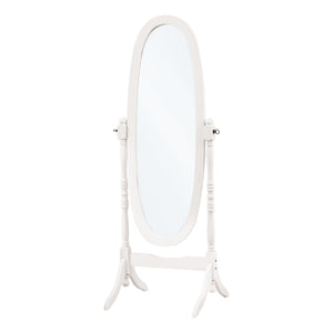 I 3102 Miroir, Toute La Longueur, Debout, Étage, 60" Ovale, Habillé, Chambre À Coucher, Bois, Blanc, Traditionnel - Simple Boutique