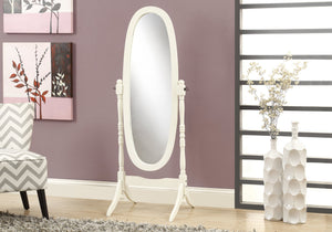 I 3102 Miroir, Toute La Longueur, Debout, Étage, 60" Ovale, Habillé, Chambre À Coucher, Bois, Blanc, Traditionnel - Simple Boutique