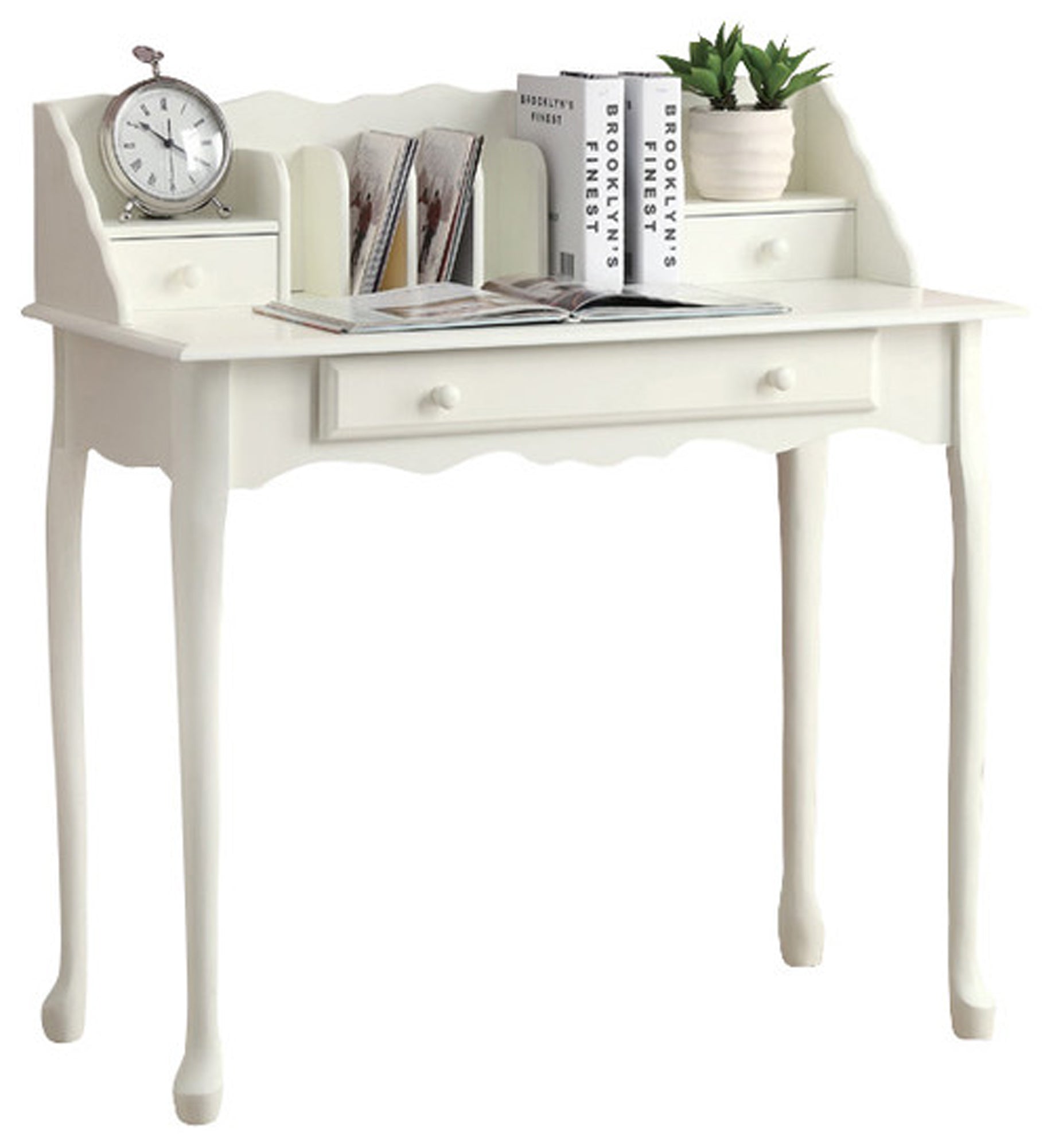 I 3103 Bureau, Bureau À Domicile, Ordinateur Portable, Tiroirs De Rangement, 36"l, Travail, Bois, Blanc, Traditionnel - Simple Boutique