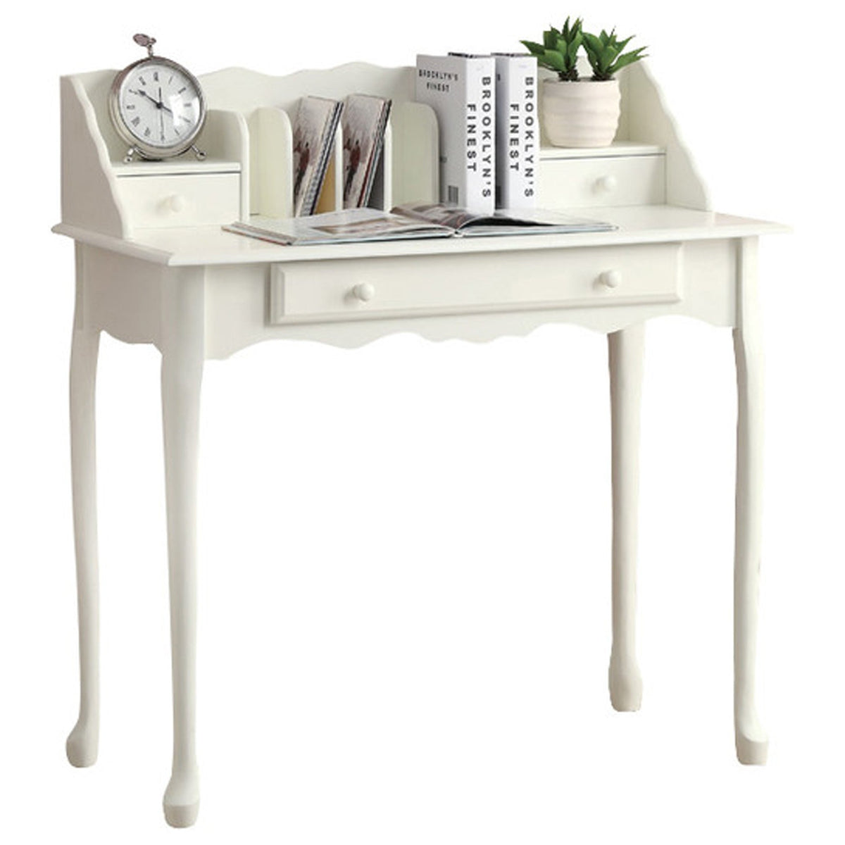 I 3103 Bureau, Bureau À Domicile, Ordinateur Portable, Tiroirs De Rangement, 36"l, Travail, Bois, Blanc, Traditionnel - Simple Boutique