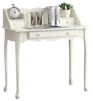 I 3103 Bureau, Bureau À Domicile, Ordinateur Portable, Tiroirs De Rangement, 36"l, Travail, Bois, Blanc, Traditionnel - Simple Boutique