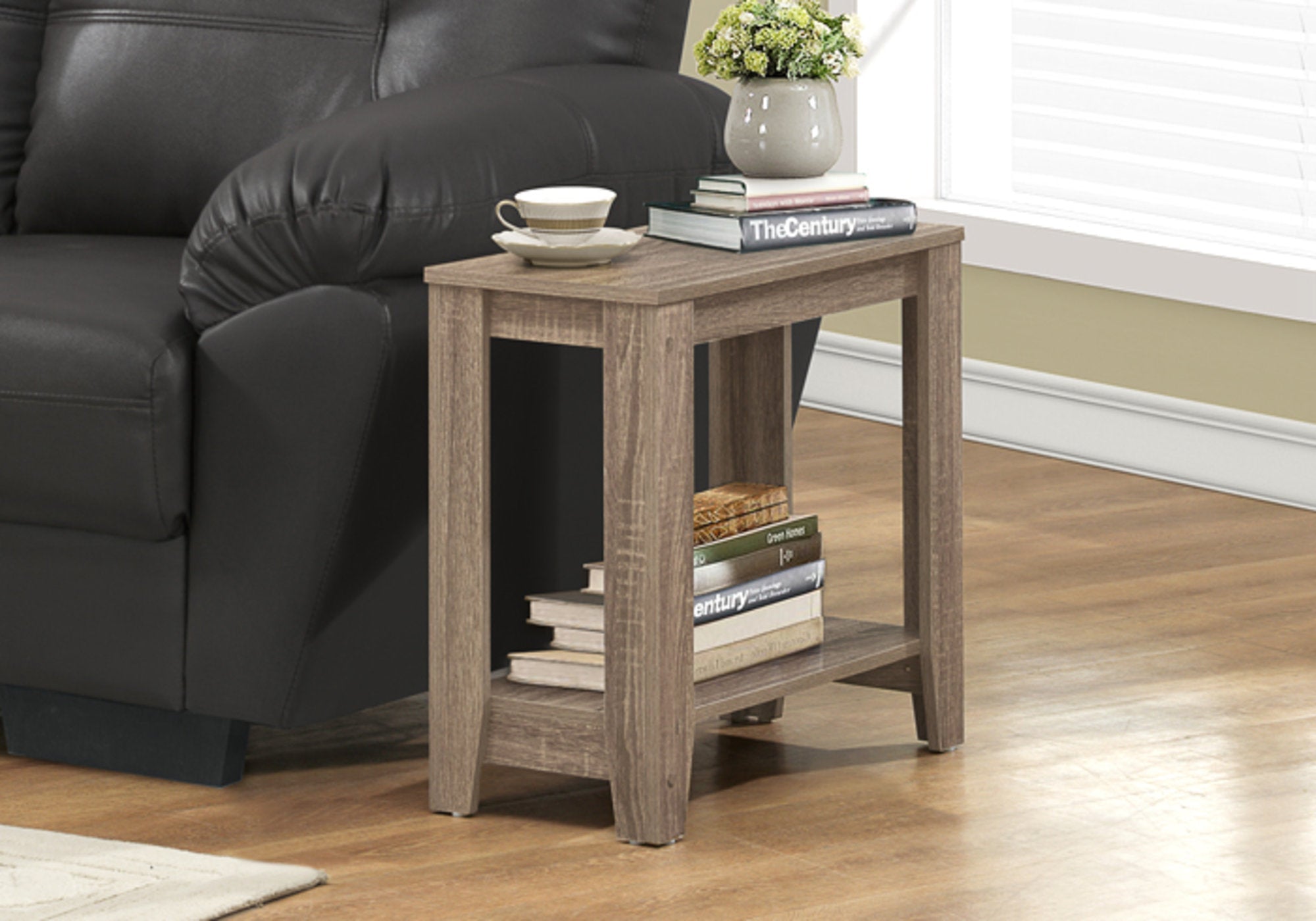 I 3115 Table D'appoint, Côté, Bout, Table De Nuit, Lampe, Salon, Chambre À Coucher, Stratifié, Brun, Transitionnel - Simple Boutique