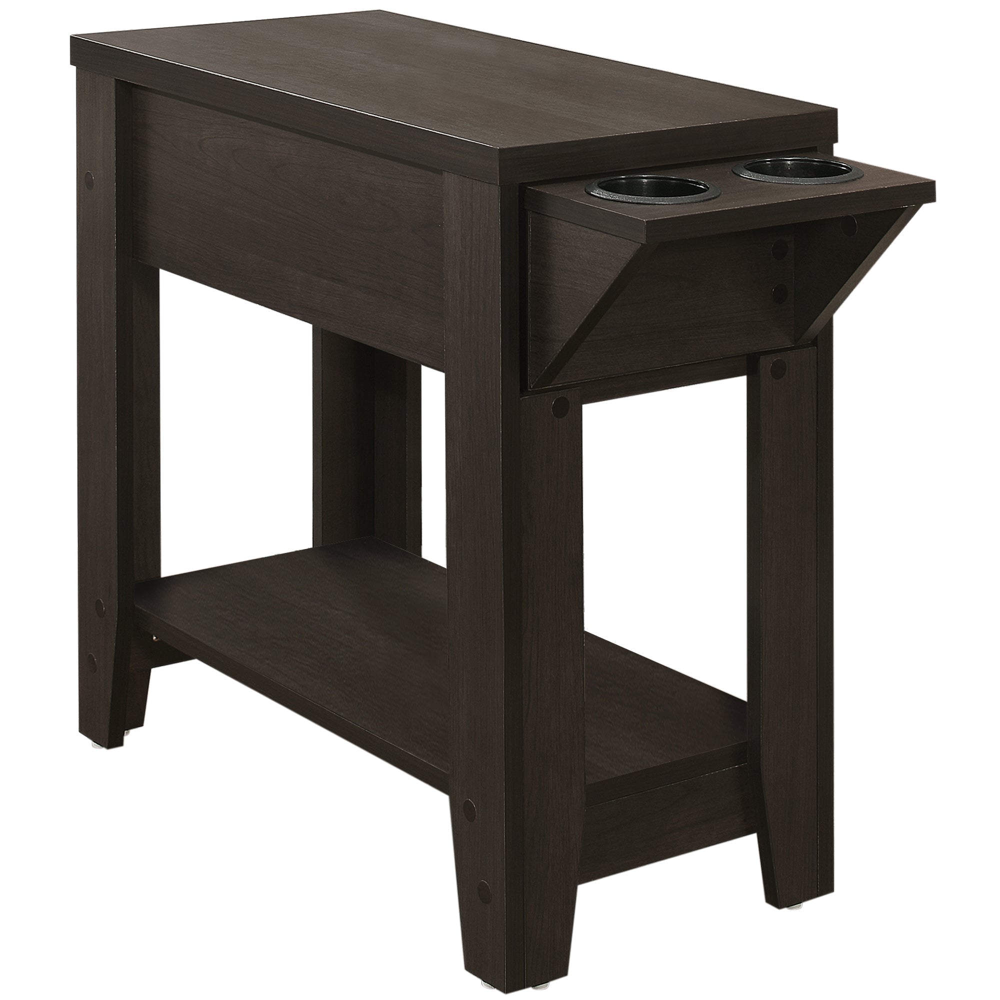 I 3197 Table D'appoint, Côté, Bout, Rangement, Lampe, Salon, Chambre À Coucher, Stratifié, Brun, Transitionnel - Simple Boutique