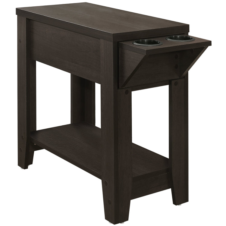 I 3197 Table D'appoint, Côté, Bout, Rangement, Lampe, Salon, Chambre À Coucher, Stratifié, Brun, Transitionnel - Simple Boutique