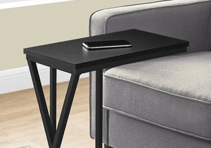 I 3247 Table D'appoint, En Forme De C, Bout, Côté, Collation, Salon, Chambre À Coucher, Métal, Stratifié, Noir, Contemporain, Moderne - Simple Boutique