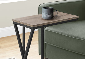 I 3249 Table D'appoint, En Forme De C, Bout, Côté, Collation, Salon, Chambre À Coucher, Métal, Stratifié, Brun, Noir, Contemporain, Moderne - Simple Boutique