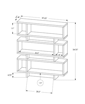 I 3251 Étagère À Livres, Étagère, Étagère, 4 Niveaux, 55"h, Bureau, Chambre À Coucher, Stratifié, Brun, Contemporain, Moderne - Simple Boutique