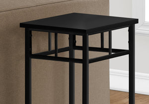 I 3278 Table D'appoint, Côté, Bout, Support Pour Plantes, Carré, Salon, Chambre À Coucher, Métal, Stratifié, Noir, Contemporain, Moderne - Simple Boutique