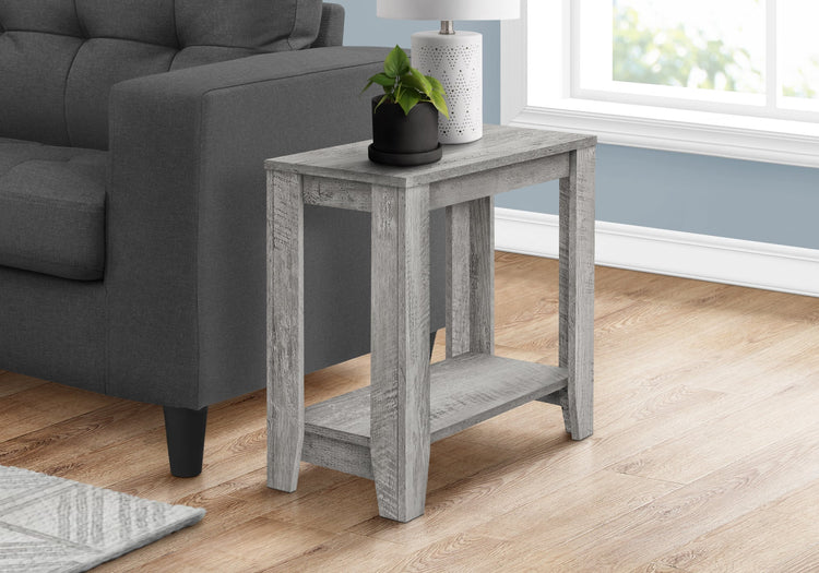 I 3380 Table D'appoint, Côté, Bout, Table De Nuit, Lampe, Salon, Chambre À Coucher, Stratifié, Gris, Contemporain, Moderne - Simple Boutique