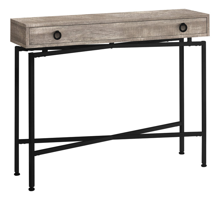 I 3455 Table D'appoint, Console, Entrée, Étroit, Sofa, Tiroir De Rangement, Salon, Chambre À Coucher, Métal, Stratifié, Beige, Noir, Contemporain, Moderne - Simple Boutique