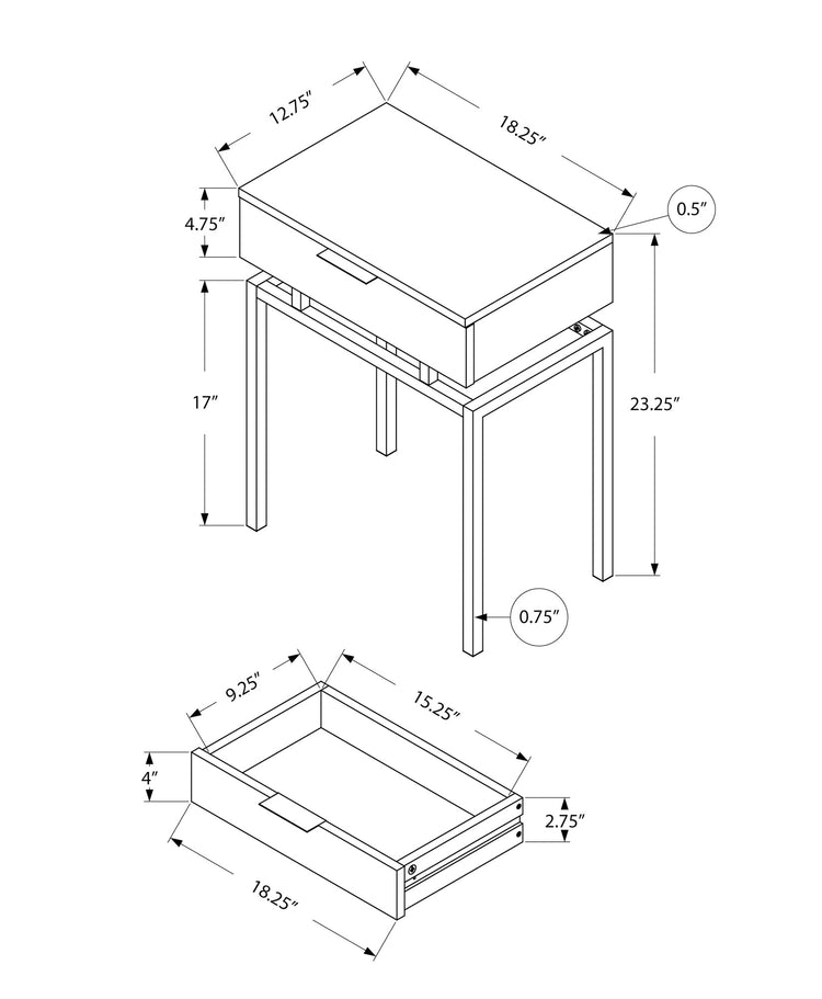 I 3463 Table D'appoint, Côté, Bout, Table De Nuit, Lampe, Tiroir De Rangement, Salon, Chambre À Coucher, Métal, Stratifié, D'aspect Marbre Beige, Or, Contemporain, Moderne - Simple Boutique