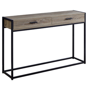 I 3511 Table D'appoint, Console, Entrée, Étroit, Sofa, Tiroir De Rangement, Salon, Chambre À Coucher, Métal, Stratifié, Brun, Noir, Contemporain, Moderne - Simple Boutique
