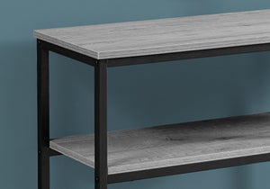 I 3514 Table D'appoint, Console, Entrée, Étroit, Sofa, Salon, Chambre À Coucher, Métal, Stratifié, Gris, Noir, Contemporain, Moderne - Simple Boutique