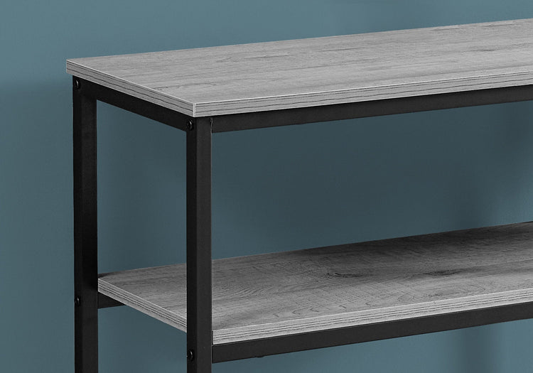 I 3514 Table D'appoint, Console, Entrée, Étroit, Sofa, Salon, Chambre À Coucher, Métal, Stratifié, Gris, Noir, Contemporain, Moderne - Simple Boutique