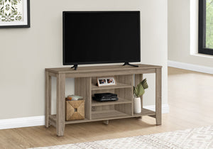 I 3528 Meuble Tv, 48 Pouces, Console, Centre De Divertissement Média, Étagères De Rangement, Salon, Chambre À Coucher, Stratifié, Brun, Contemporain, Moderne - Simple Boutique