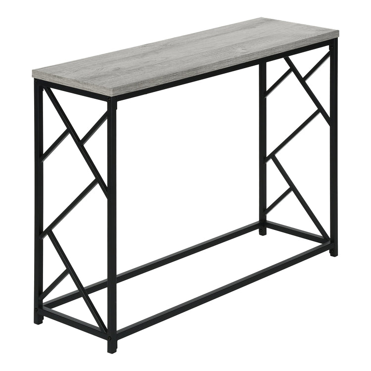 I 3532 Table D'appoint, Console, Entrée, Étroit, Sofa, Salon, Chambre À Coucher, Métal, Stratifié, Gris, Noir, Contemporain, Moderne - Simple Boutique