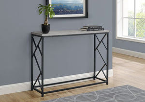 I 3532 Table D'appoint, Console, Entrée, Étroit, Sofa, Salon, Chambre À Coucher, Métal, Stratifié, Gris, Noir, Contemporain, Moderne - Simple Boutique