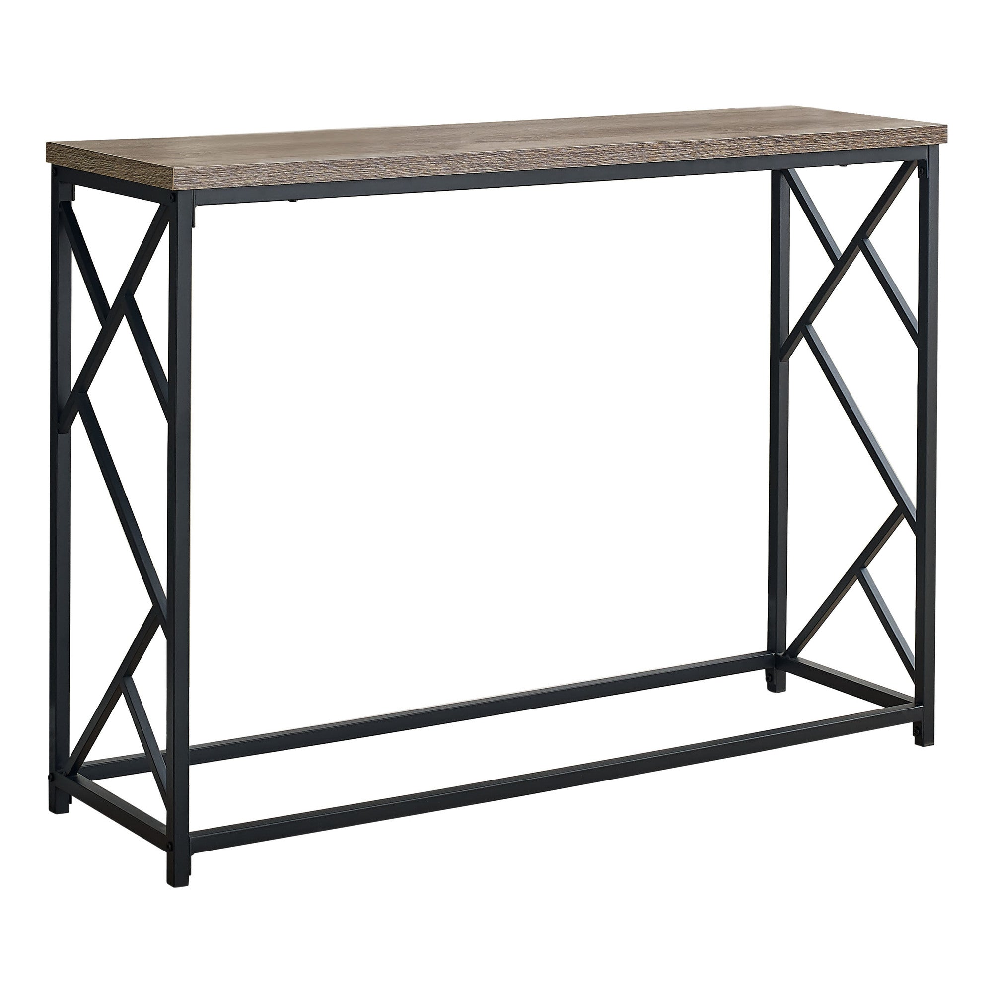 I 3533 Table D'appoint, Console, Entrée, Étroit, Sofa, Salon, Chambre À Coucher, Métal, Stratifié, Brun, Noir, Contemporain, Moderne - Simple Boutique