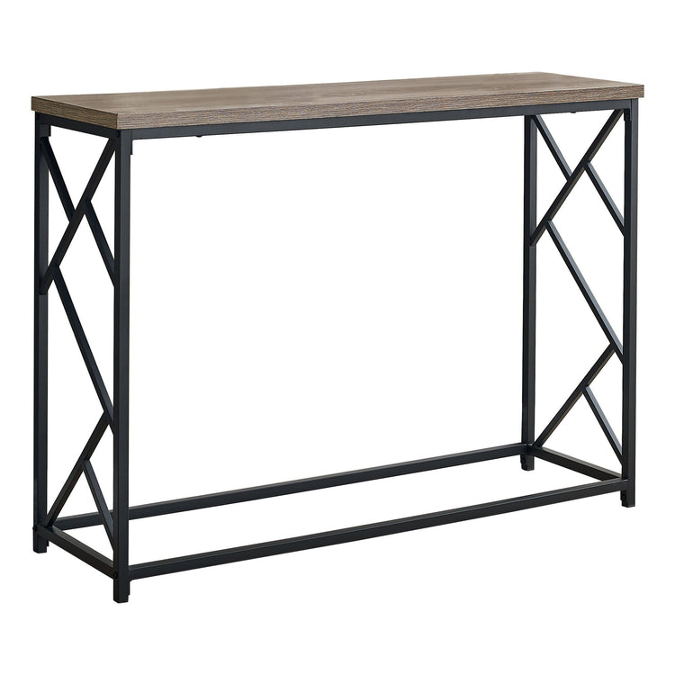 I 3533 Table D'appoint, Console, Entrée, Étroit, Sofa, Salon, Chambre À Coucher, Métal, Stratifié, Brun, Noir, Contemporain, Moderne - Simple Boutique