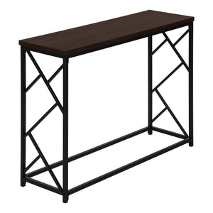 I 3534 Table D'appoint, Console, Entrée, Étroit, Sofa, Salon, Chambre À Coucher, Métal, Stratifié, Brun, Noir, Contemporain, Moderne - Simple Boutique