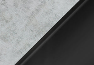 I 3552 Table D'appoint, Côté, Bout, Table De Nuit, Lampe, Tiroir De Rangement, Salon, Chambre À Coucher, Métal, Stratifié, Gris, Noir, Contemporain, Moderne - Simple Boutique