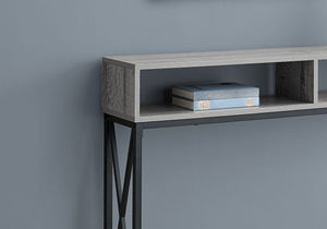 I 3572 Table D'appoint, Console, Entrée, Étroit, Sofa, Salon, Chambre À Coucher, Métal, Stratifié, Gris, Noir, Contemporain, Moderne - Simple Boutique