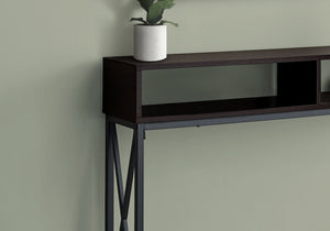 I 3574 Table D'appoint, Console, Entrée, Étroit, Sofa, Salon, Chambre À Coucher, Métal, Stratifié, Brun, Noir, Contemporain, Moderne - Simple Boutique