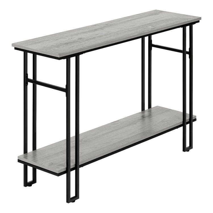I 3576 Table D'appoint, Console, Entrée, Étroit, Sofa, Salon, Chambre À Coucher, Métal, Stratifié, Gris, Noir, Contemporain, Moderne - Simple Boutique