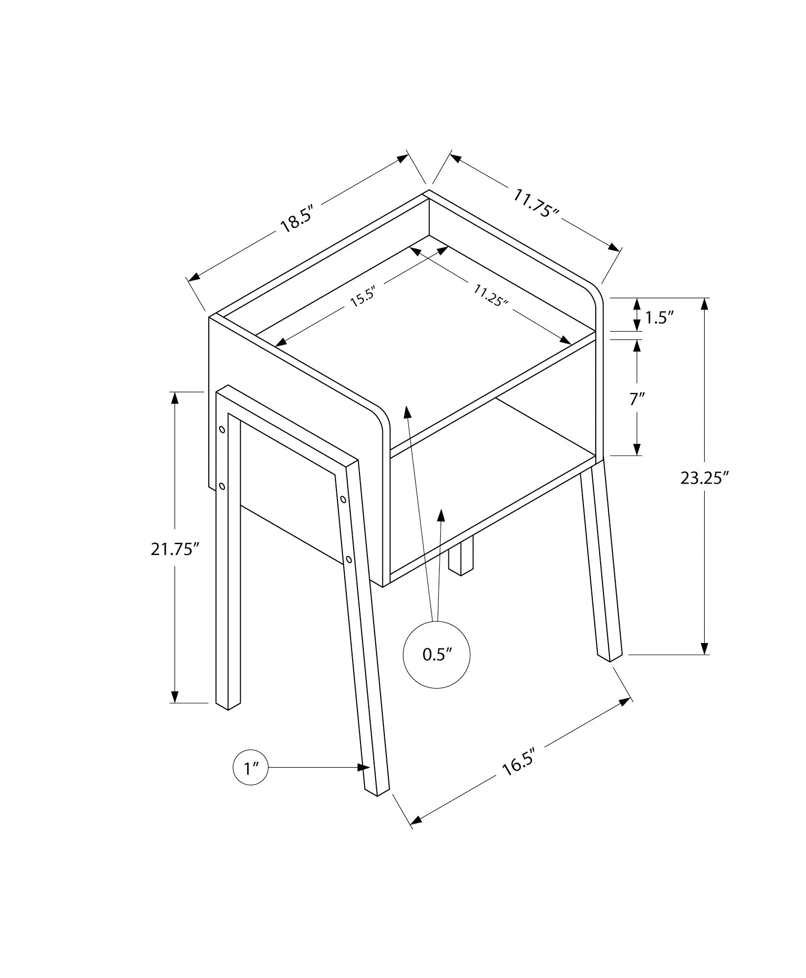 I 3590 Table D'appoint, Côté, Bout, Table De Nuit, Lampe, Salon, Chambre À Coucher, Métal, Stratifié, D'aspect Marbre Noir, Contemporain, Moderne - Simple Boutique