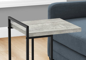 I 3631 Table D'appoint, En Forme De C, Bout, Côté, Collation, Salon, Chambre À Coucher, Métal, Stratifié, Gris, Noir, Contemporain, Moderne - Simple Boutique
