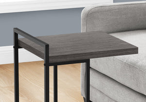 I 3634 Table D'appoint, En Forme De C, Bout, Côté, Collation, Salon, Chambre À Coucher, Métal, Stratifié, Gris, Noir, Contemporain, Moderne - Simple Boutique