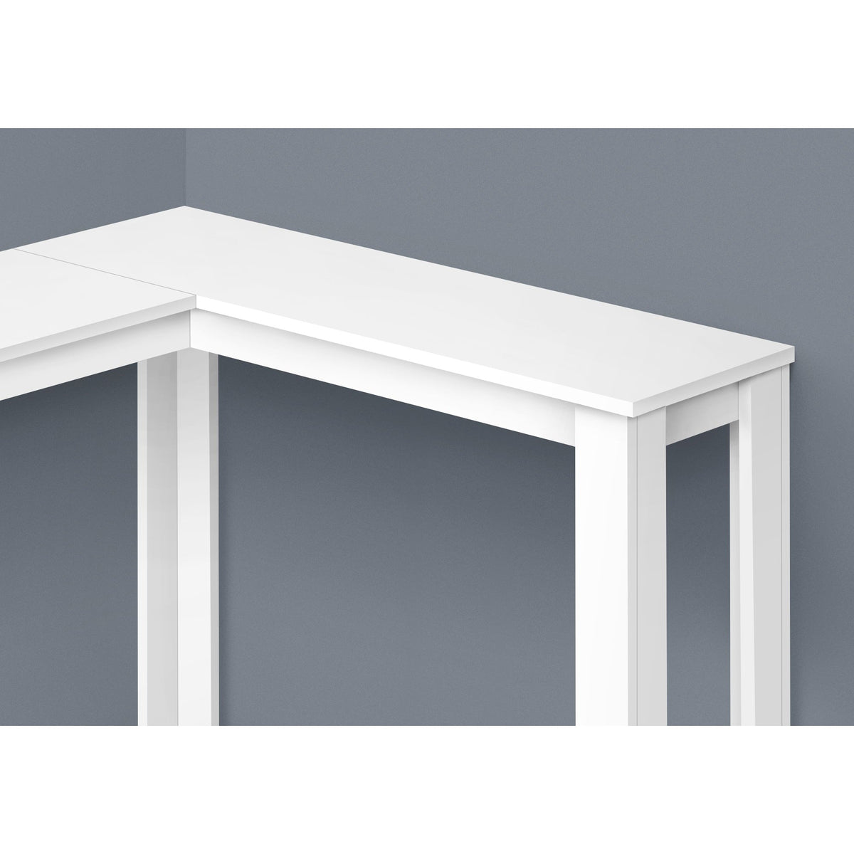 I 3656 Table D'appoint, Console D'angle, Entrée, Coin, Salon, Chambre À Coucher, Stratifié Blanc, Contemporain, Moderne - Simple Boutique