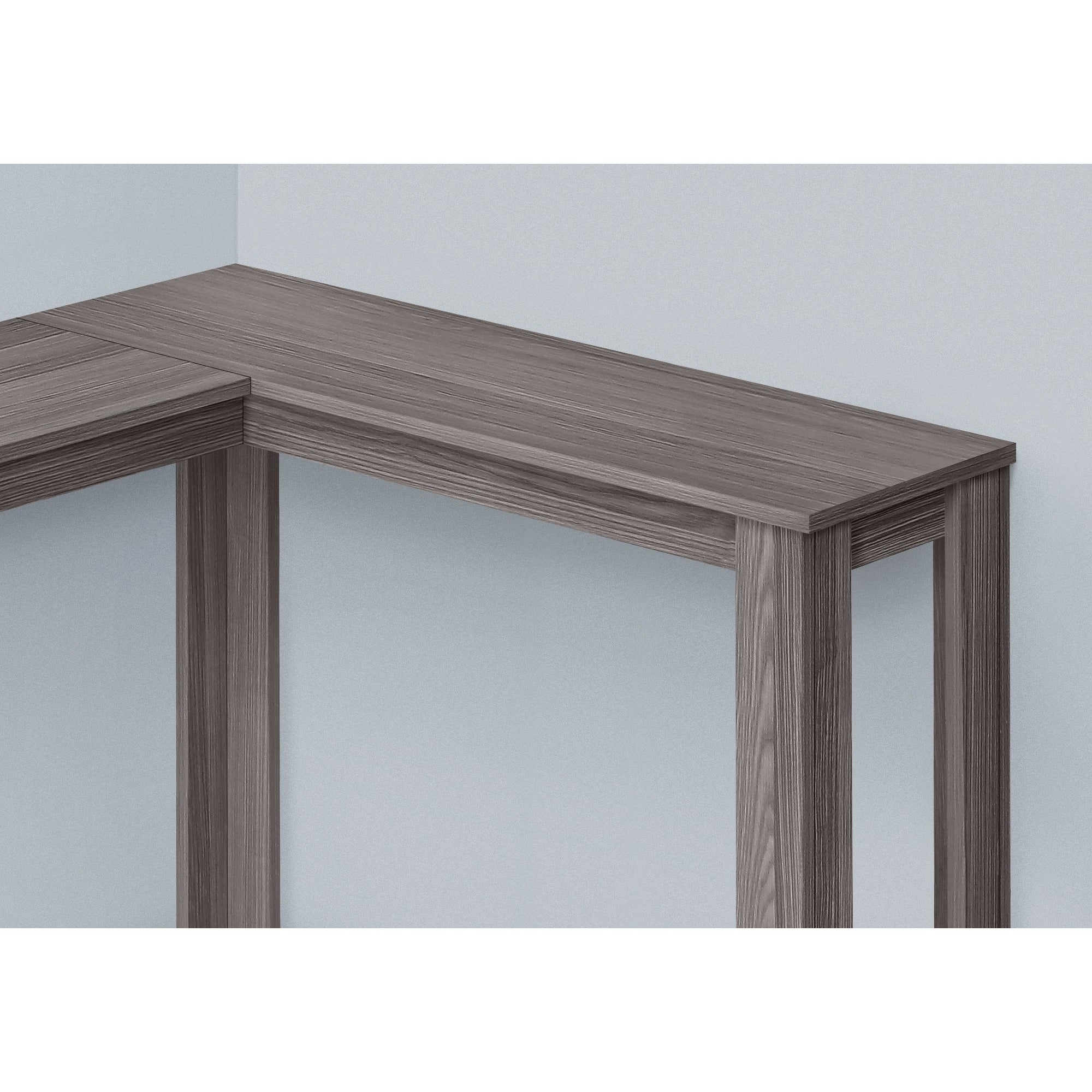 I 3658 Table D'appoint, Console D'angle, Entrée, Coin, Salon, Chambre À Coucher, Stratifié Gris, Contemporain, Moderne - Simple Boutique