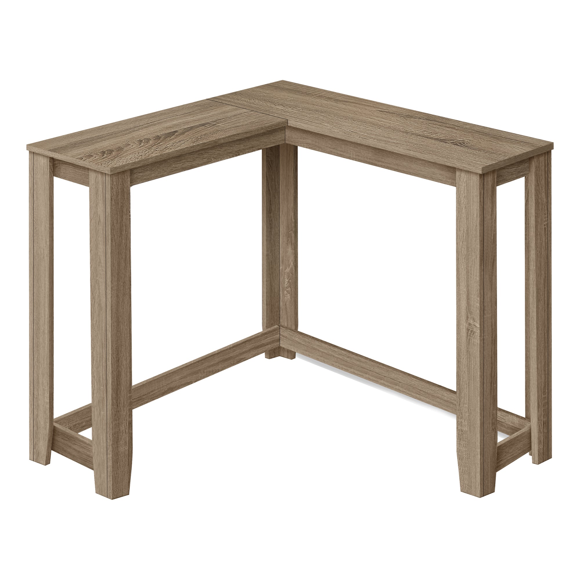 I 3659 Table D'appoint, Console D'angle, Entrée, Coin, Salon, Chambre À Coucher, Stratifié Taupe Foncé, Contemporain, Moderne - Simple Boutique
