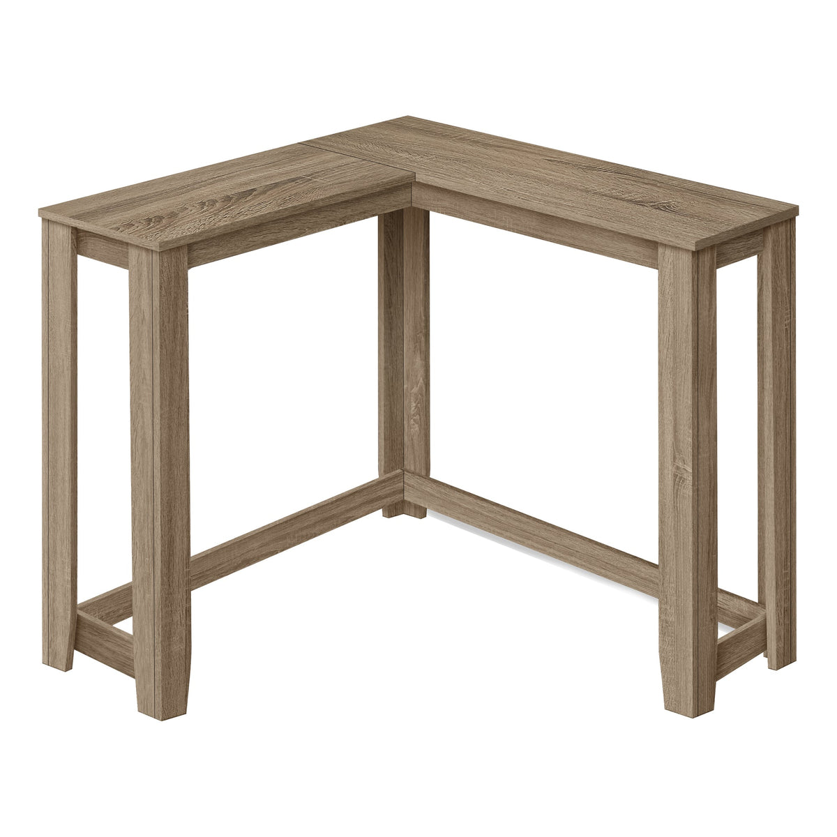 I 3659 Table D'appoint, Console D'angle, Entrée, Coin, Salon, Chambre À Coucher, Stratifié Taupe Foncé, Contemporain, Moderne - Simple Boutique