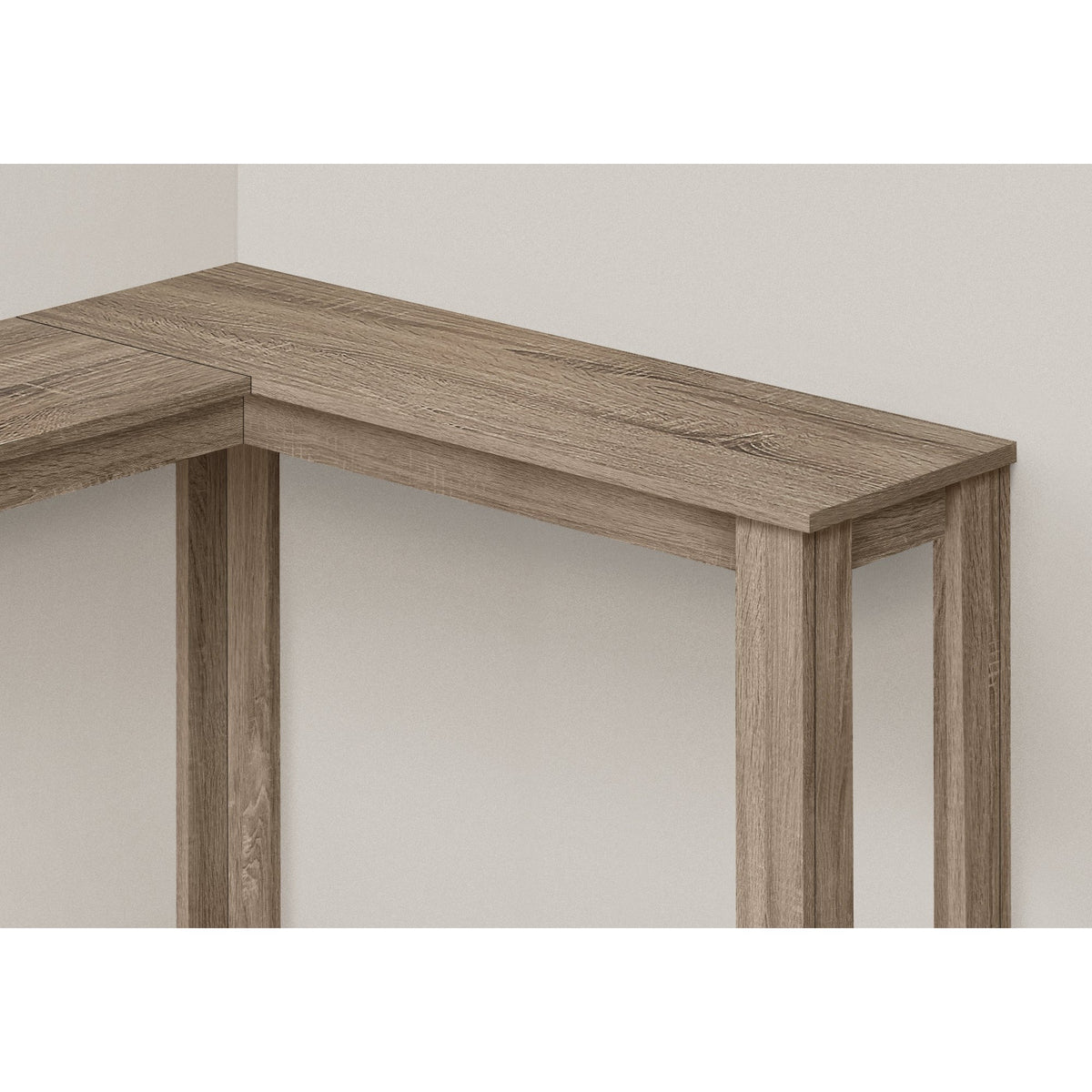 I 3659 Table D'appoint, Console D'angle, Entrée, Coin, Salon, Chambre À Coucher, Stratifié Taupe Foncé, Contemporain, Moderne - Simple Boutique
