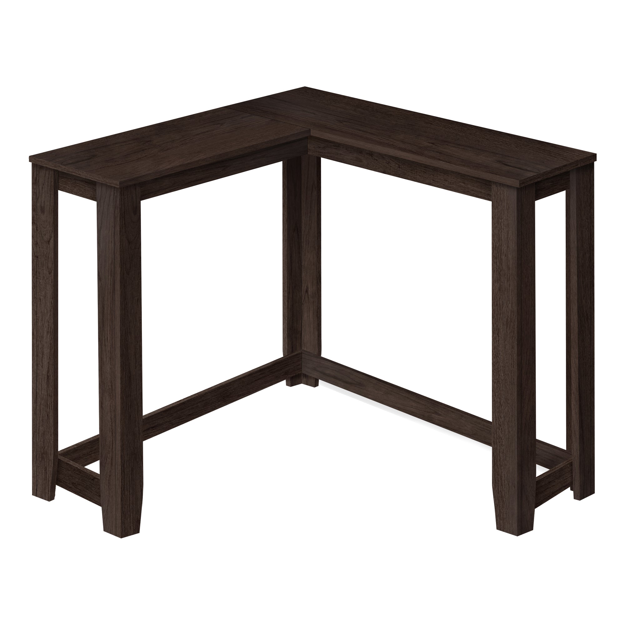 I 3660 Table D'appoint, Console D'angle, Entrée, Coin, Salon, Chambre À Coucher, Stratifié Espresso, Contemporain, Moderne - Simple Boutique