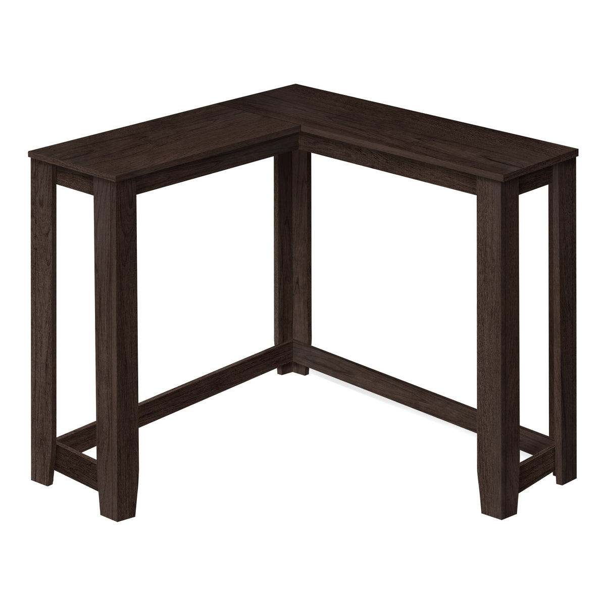 I 3660 Table D'appoint, Console D'angle, Entrée, Coin, Salon, Chambre À Coucher, Stratifié Espresso, Contemporain, Moderne - Simple Boutique