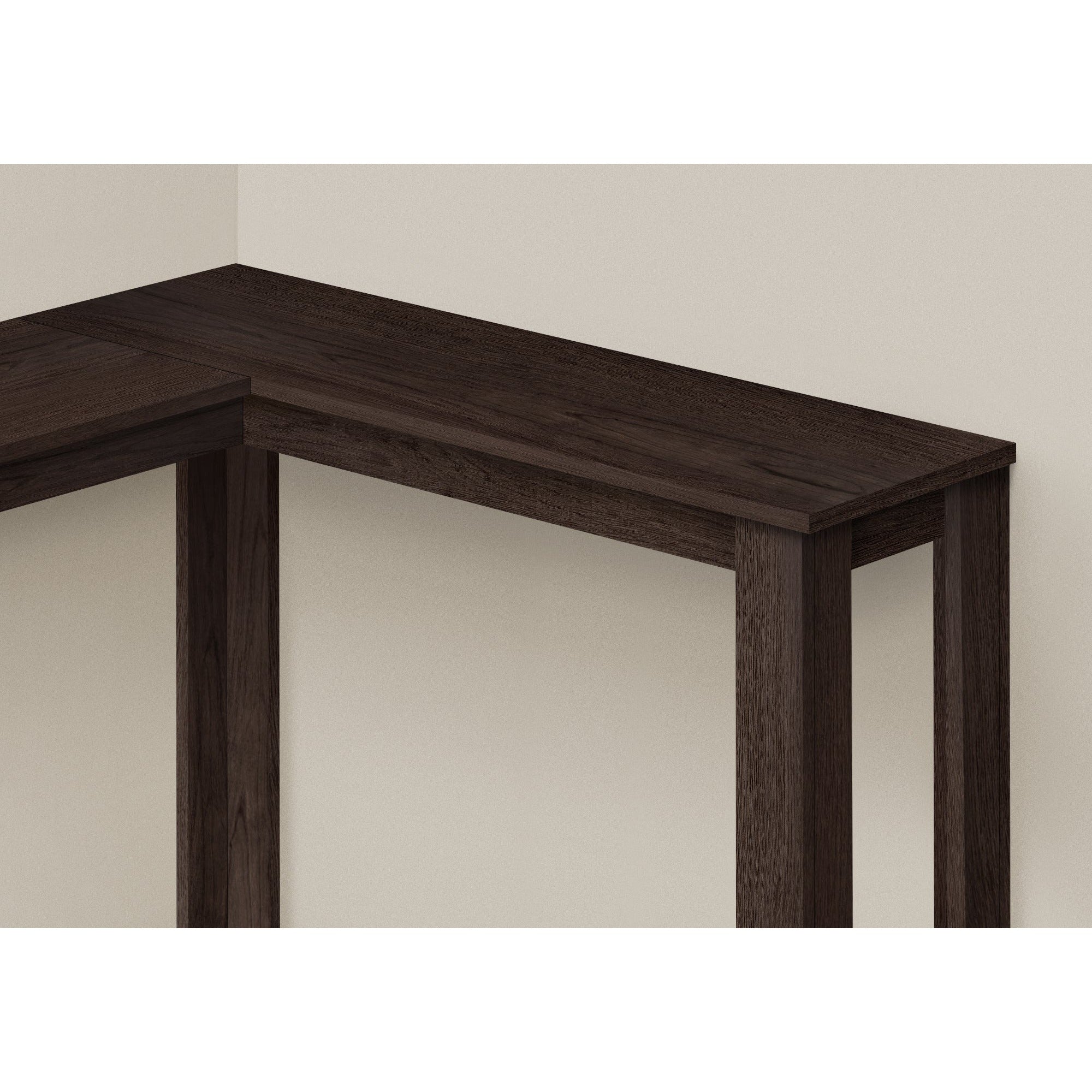 I 3660 Table D'appoint, Console D'angle, Entrée, Coin, Salon, Chambre À Coucher, Stratifié Espresso, Contemporain, Moderne - Simple Boutique