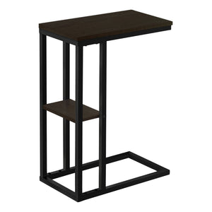 I 3670 Table D'appoint, En Forme De C, Bout, Côté, Collation, Salon, Chambre À Coucher, Métal, Stratifié, Brun, Noir, Contemporain, Moderne - Simple Boutique