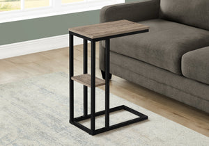 I 3672 Table D'appoint, En Forme De C, Bout, Côté, Collation, Salon, Chambre À Coucher, Métal, Stratifié, Brun, Noir, Contemporain, Moderne - Simple Boutique
