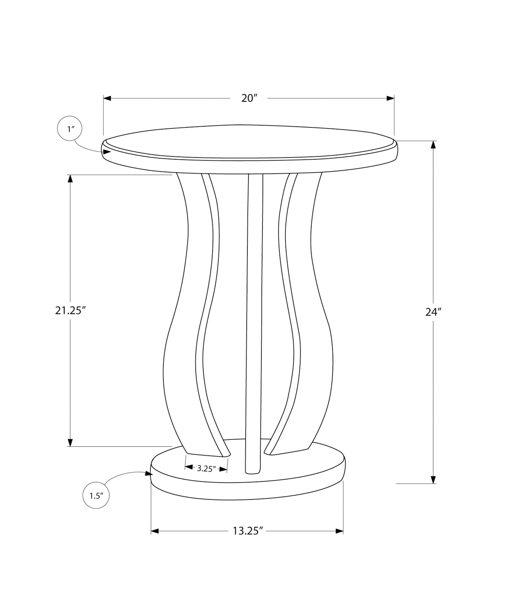 I 3726 Table D'appoint, Côté, Bout, Table De Nuit, Lampe, Salon, Chambre À Coucher, Miroir, Gris, Dégager, Transitionnel - Simple Boutique