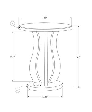 I 3726 Table D'appoint, Côté, Bout, Table De Nuit, Lampe, Salon, Chambre À Coucher, Miroir, Gris, Dégager, Transitionnel - Simple Boutique