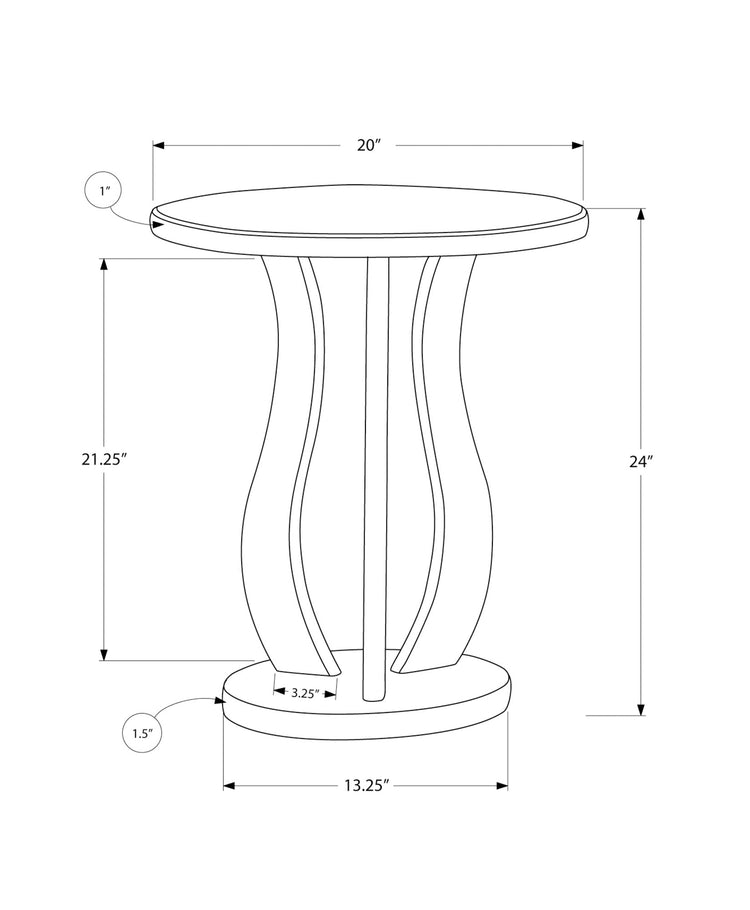 I 3726 Table D'appoint, Côté, Bout, Table De Nuit, Lampe, Salon, Chambre À Coucher, Miroir, Gris, Dégager, Transitionnel - Simple Boutique