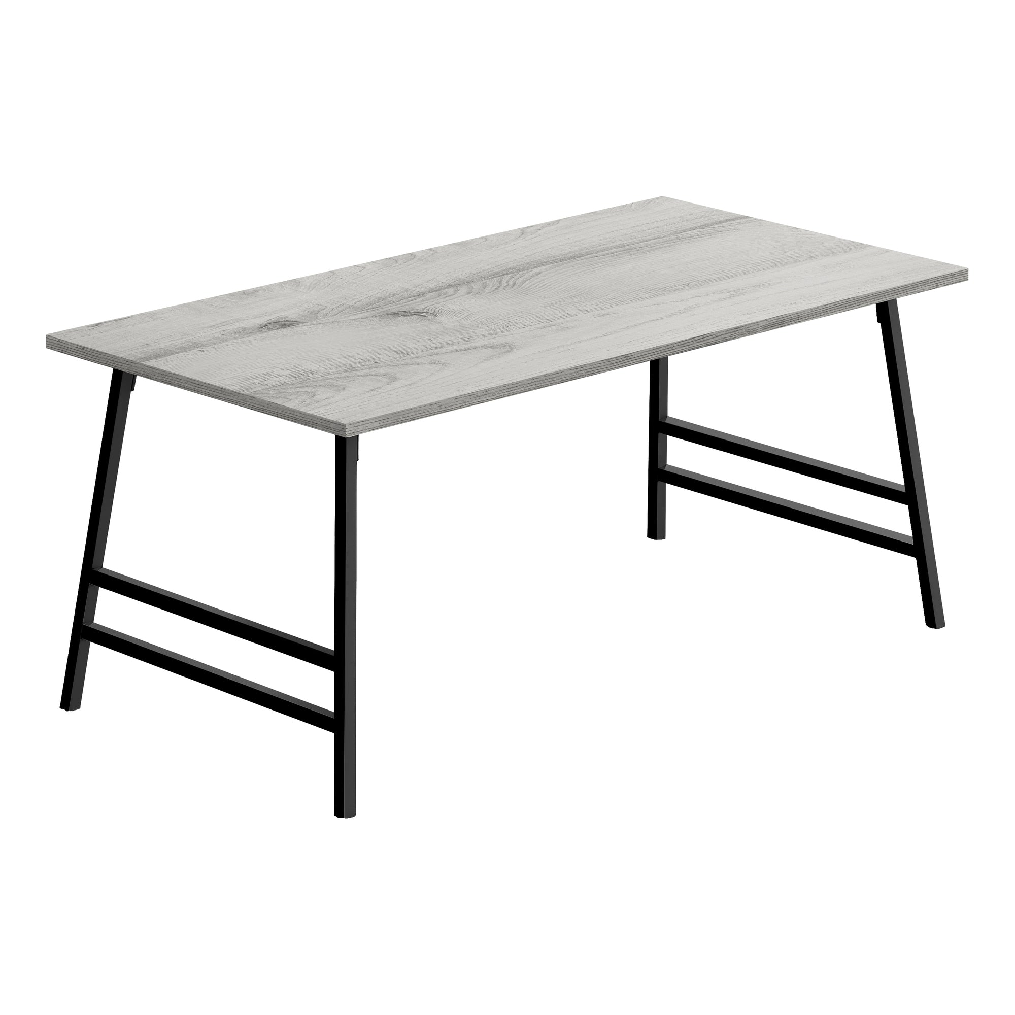 I 3791 Table A Café, Accent, Cocktail, Rectangulaire, Salon, 40"l, Métal, Stratifié, Gris, Noir, Contemporain, Moderne - Simple Boutique