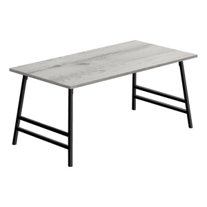 I 3791 Table A Café, Accent, Cocktail, Rectangulaire, Salon, 40"l, Métal, Stratifié, Gris, Noir, Contemporain, Moderne - Simple Boutique