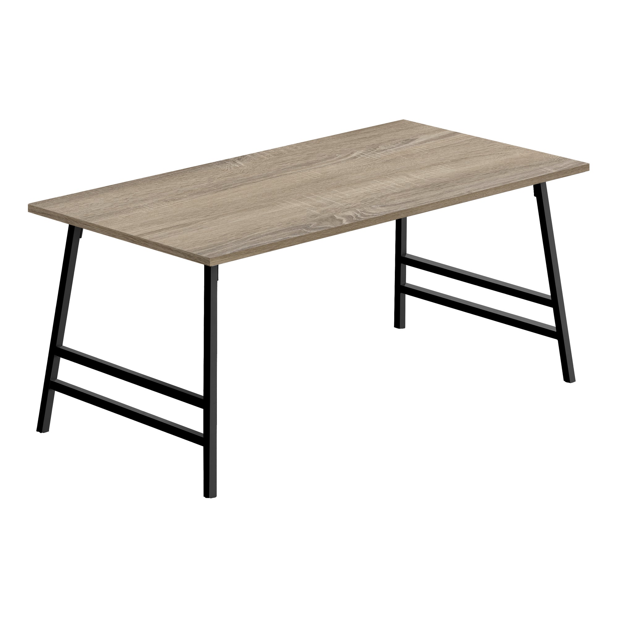 I 3792 Table A Café, Accent, Cocktail, Rectangulaire, Salon, 40"l, Métal, Stratifié, Brun, Noir, Contemporain, Moderne - Simple Boutique