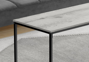 I 3796 Table A Café, Accent, Cocktail, Rectangulaire, Salon, 40"l, Métal, Stratifié, Gris, Noir, Contemporain, Moderne - Simple Boutique