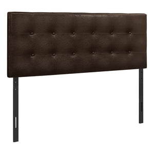 I 6000F Lit, Tête De Lit Seulement, Taille Réelle, Chambre À Coucher, Rembourré, Pu D'aspect Cuir, Brun, Transitionnel - Simple Boutique