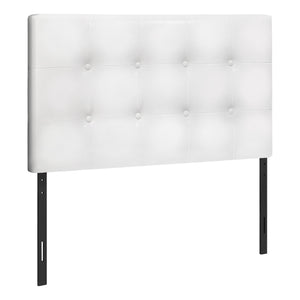 I 6002T Lit, Tête De Lit Seulement, Taille Jumelle, Chambre À Coucher, Rembourré, Pu D'aspect Cuir, Blanc, Transitionnel - Simple Boutique